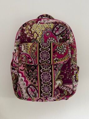 Vera Bradley Magenta Paisley Quilted Backpack